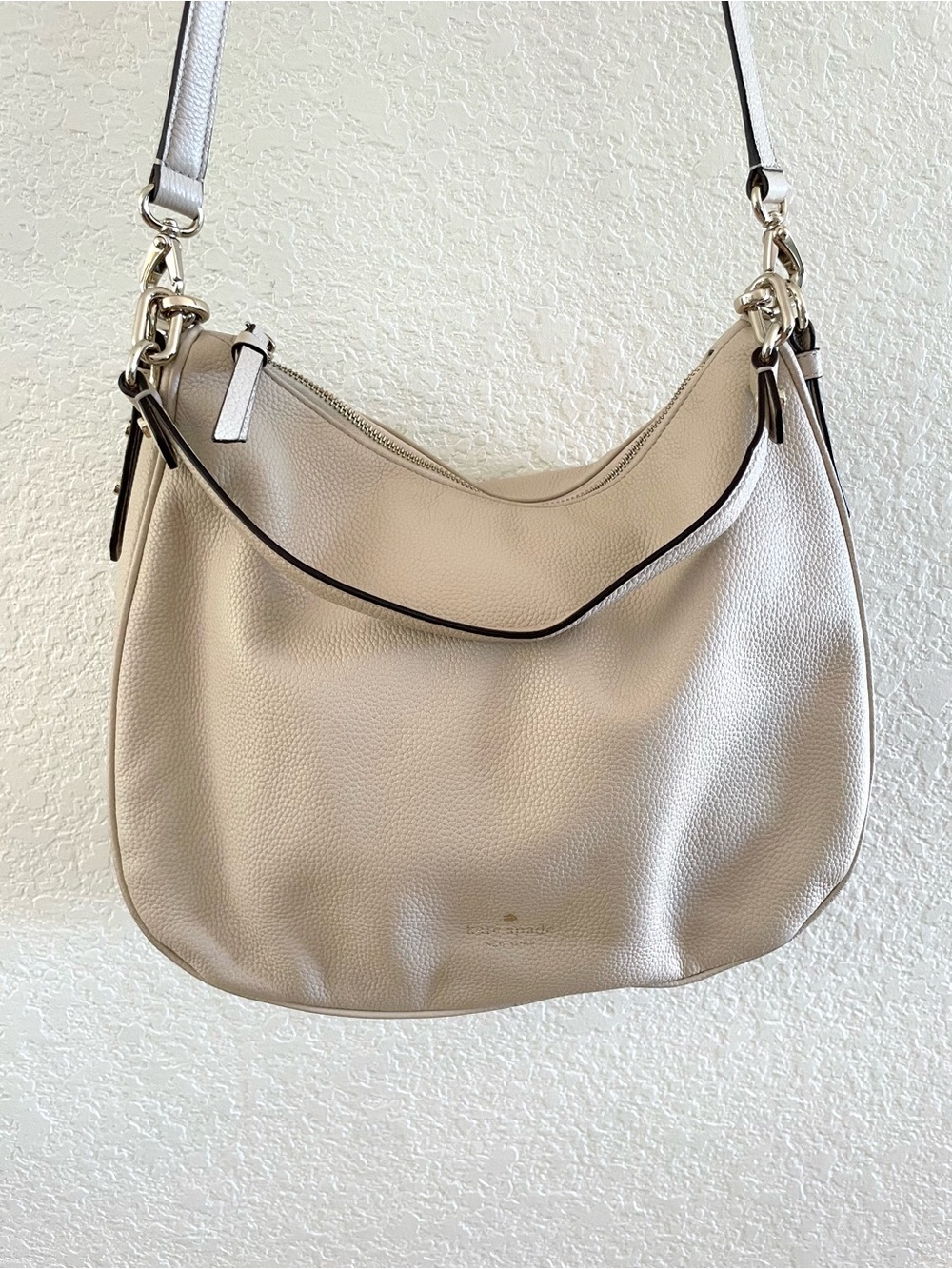 kate spade Mulberry Street Vivian Pebbled Leather Hobo Crossbody Designer Bag - Picture 3 of 15
